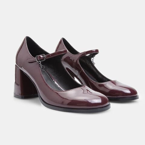 Mary Jane de mujer Bata Red Label con tacón de 7 cm, Burdeos Mary Jane de mujer Bata Red Label con tacón de 7 cm, Burdeos